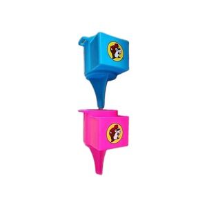 2-Buc-ees Sand Beach Spike Cup Holder Phone/Keys Pocket Pink Blue Bride & Groom!